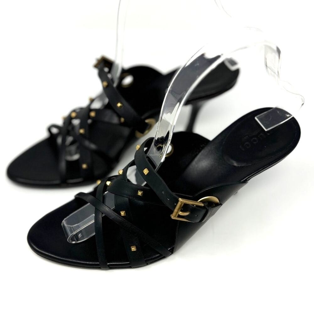 Gucci Women's Black Studded Strappy Heels Size 8 - Picture 3 of 16